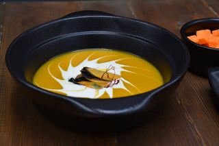 CREMA DE ZANAHORIA CON MEJILLONES Y ACEITE DE AZAFRÁN PONS