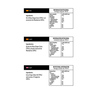 PONS Aceite de Oliva Cítrico con Mandarina 250 Ml.