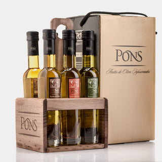 PONS Aceitera de Madera 6 Aceites Infusionados 250 Ml